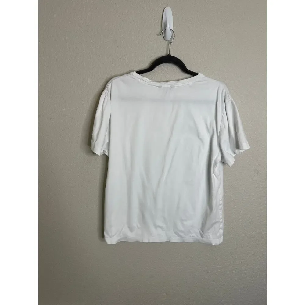 Banana Republic Mens White T-Shirt 100 Cotton Crew Neck Short Sleeve Basic M